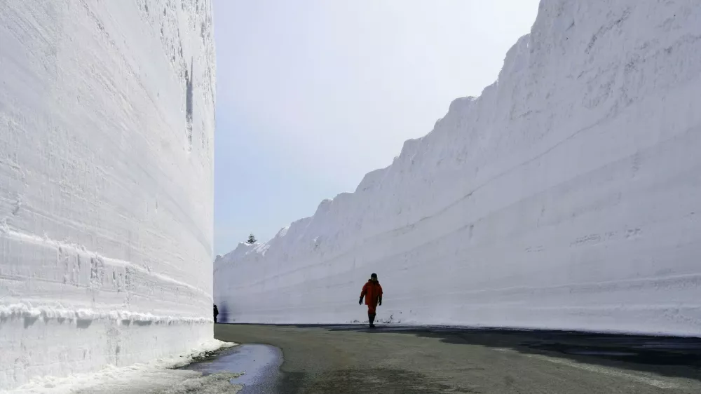 Sneženi koridor, ki je postal turistična znamenitost. / Foto: Profimedia