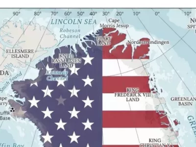 Grenlandija ameri&scaron;ka zastava 