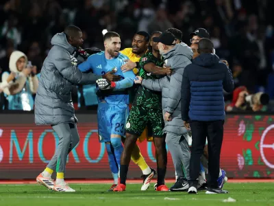 Soccer Football - CAF Africa Cup of Nations - Morocco 2025 - Quarter Final - Algeria v Nigeria - Grand Stadium of Marrakech, Marrakesh, Morocco - January 10, 2026 Algeria's Luca Zidane reacts after the match REUTERS/Amr Abdallah Dalsh