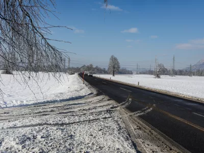 - 08.01.2026. - Obvozna cesta (biv&scaron;a Nem&scaron;ka) v Ljubljani.//FOTO: Bojan Velikonja