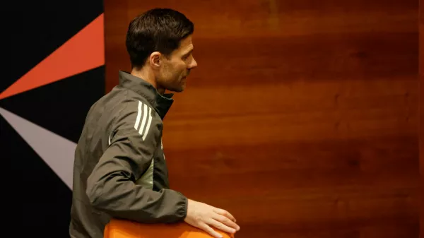 FILE PHOTO: Soccer Football - Spanish Super Cup - Final - Real Madrid Press Conference - King Abdullah Sport City Stadium, Jeddah, Saudi Arabia - January 10, 2026 Real Madrid coach Xabi Alonso leaves the press conference REUTERS/Vincent West/File Photo