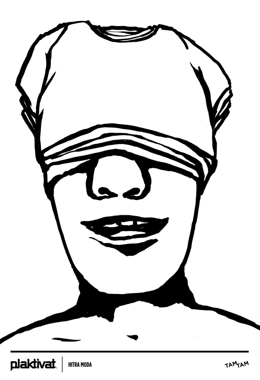 Plakat Zaslepljen avtorja Michała Zamirskega, izstopa po grafični distinktivnosti in izjemnem razumevanju javnega prostora. Foto: Tam-Tam