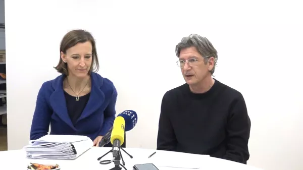 Ljubljana, Mladina.Novinarska konferenca urednistva Mladine, na kateri sta odvetnica Jasna Zakonjsek in odgovorni urednik Grega Repovz predstavila razsodbo Evropskega sodisca za clovekove pravice v primeru Branko GrimsFoto: STA