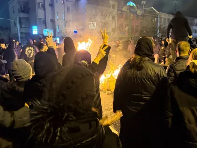 Iranians attend an anti-government protest in Tehran, Iran, Friday, Jan. 9, 2026. (AP Photo)