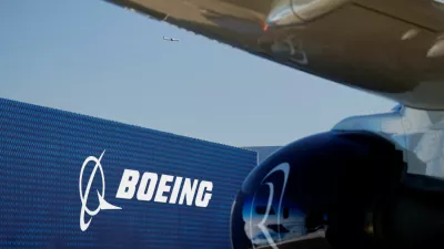 FILE PHOTO: The engine of a Boeing Dreamliner 787-9, operated by Riyadh Air, is displayed at the 55th International Paris Airshow at Le Bourget Airport near Paris, France, June 17, 2025. REUTERS/Benoit Tessier/File Photo