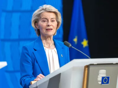 FILED - 19 December 2025, Belgium, Brussels: EU Commission President Ursula von der Leyen speaks during the press conference following the EU summit in Brussels. Photo: Michael Kappeler/dpa