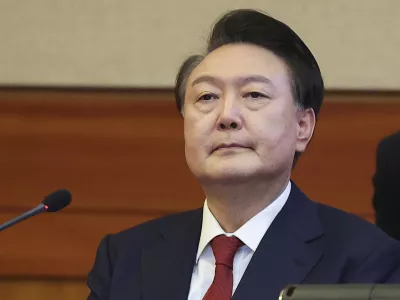 FILE - Impeached South Korean President Yoon Suk Yeol attends his impeachment trial at the Constitutional Court in Seoul, South Korea, Tuesday, Jan. 21, 2025. (Kim Hong-Ji/Pool Photo via AP, File)