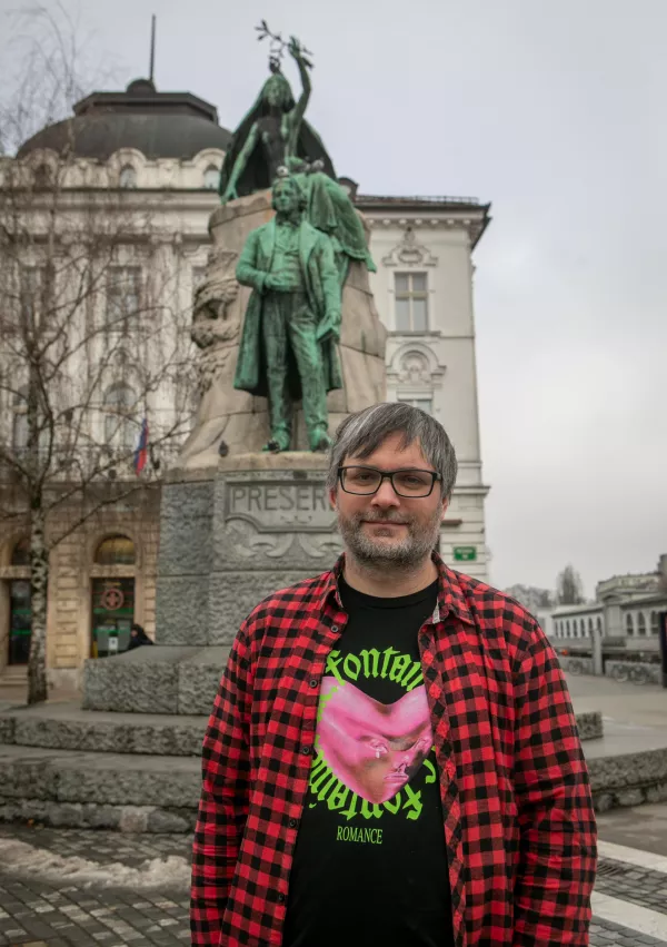 27.1.2026 - Aljo&scaron;a Harlamov je literarni zgodovinar, urednik, literarni in filmski kritik, esejist in publicistFoto: Luka Cjuha / Foto: Luka Cjuha