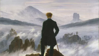 Potepin nad meglenim morjem Casparja Davida Friedricha je kar dobra prispodoba za Kirkegaardovo filozofijo. / Foto: Wikipedia