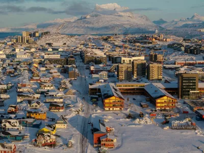 A drone view shows a general view of Nuuk, Greenland, January 15, 2026. REUTERS/Marko Djurica   TPX IMAGES OF THE DAY
