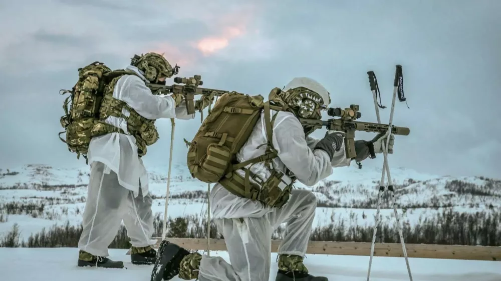 Vojaki med vajami na Norve&scaron;kem.