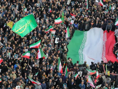 17 January 2026, Iran, Teheran: Pro-government demonstrators rally at Enghelab (Revolution) Square in central Tehran in support of the Islamic Republic. Photo: Iranian Presidency/ZUMA Press Wire/dpa