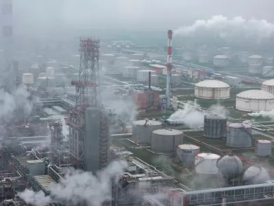 FILE PHOTO: A drone view shows Serbia's majority Russian-owned NIS oil refinery in Pancevo, Serbia, November 27, 2025. REUTERS/Marko Djurica/File Photo