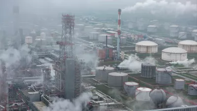 FILE PHOTO: A drone view shows Serbia's majority Russian-owned NIS oil refinery in Pancevo, Serbia, November 27, 2025. REUTERS/Marko Djurica/File Photo
