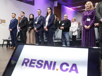 Sabina Senčar, Zoran Stevanović- 17.01.2026 - stranka Resni.ca je pred parlamentarnimi volitvami na dogodku Resnica za Slovenijo v ljubljanskem hotelu Mons predstavila ekipo in vizijo za prihodnost//FOTO: Jaka Gasar