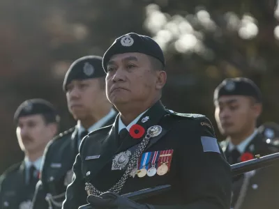 Remembrance Day ceremony at Victory Square in Vancouver, British ColumbiaRemembrance Day, Vancouver, British Columbia, Canada - 11 Nov 2025,Image: 1051871543, License: Rights-managed, Restrictions:, Model Release: no