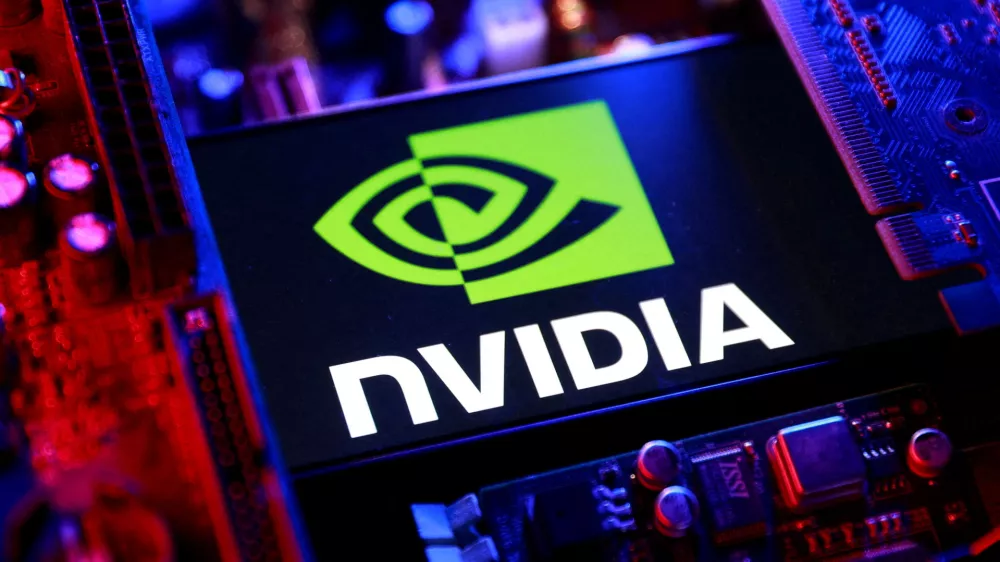 FILE PHOTO: An NVIDIA logo and a computer motherboard appear in this illustration taken August 25, 2025. REUTERS/Dado Ruvic/Illustration/File Photo