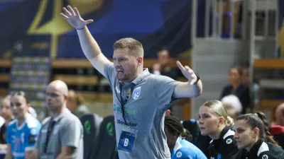 Žiga Novak14.9.2025 - rokomet ženske - Krim OTP Group Mercator - Podravka Vegeta Foto: LUka Cjuha