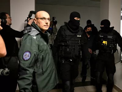 Slovak businessman Marian Kocner attends the first day of a new trial against the main suspects in the 2018 killing of Slovak investigative journalist Jan Kuciak and his fiancee Martina Kusnirova, in Pezinok, Slovakia, January 26, 2026. REUTERS/Radovan Stoklasa