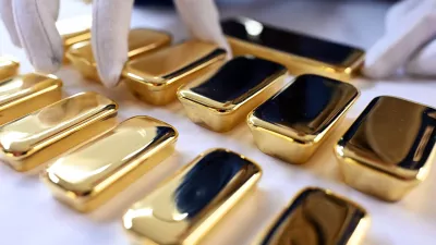 FILED - 20 March 2023, Baden-Württemberg, Pforzheim: Gold bars are on display at Agosi AG in Pforzheim. Photo: Uli Deck/dpa