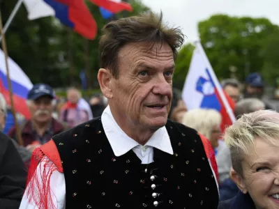 Pavel Rupar07.05.2025 - Protest upokojencev - Stranka Glas upokojencev. 18. protestni shod pod motom "Ne boste nas uti&scaron;ali &ndash; Slovenija je na&scaron;a!"Foto: Nik Erik Neubauer