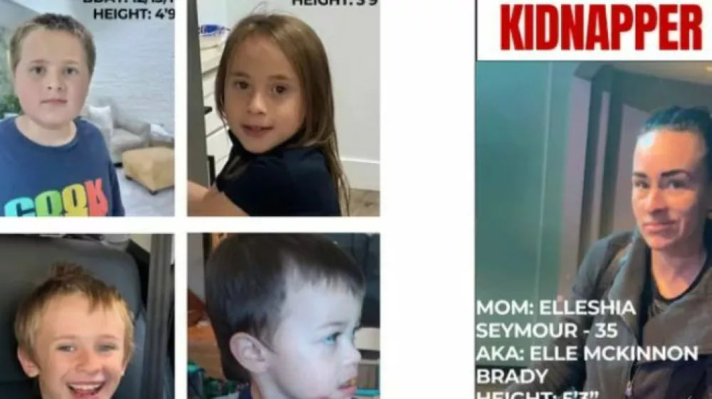 Elleshia Seymour je brez dovoljenja njihovih očetov iz ZDA na Hrva&scaron;ko pobegnila s &scaron;tirimi otroki - triletnim Jacobom Kurtom, sedemletno Hazel Raye, osemletnim Levijem in 11-letnim Lanodnom. 