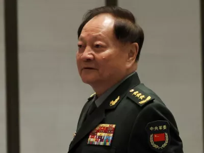 FILE PHOTO: Chinese Central Military Commission (CMC) Vice Chairman Zhang Youxia arrives for a group photo session before the opening ceremony of the Western Pacific Naval Symposium in Qingdao, Shandong province, China April 22, 2024. REUTERS/Florence Lo//File Photo