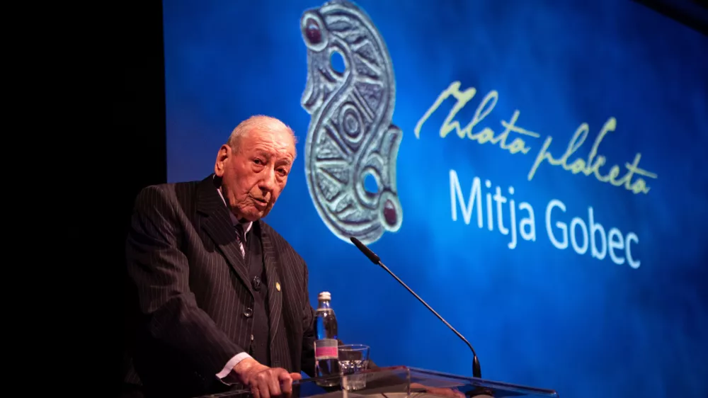 slovesna podelitev najvi&scaron;jih odličij Javnega sklada RS za kulturne dejavnosti, Mitja Gobec, zlata plaketa / Foto: Matej Maček