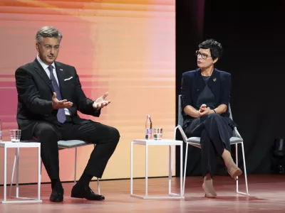 Marta KosAndrej Plenković01.09.2025 20. Blejski strate&scaron;ki forumFOTO: Nik Erik Neubauer