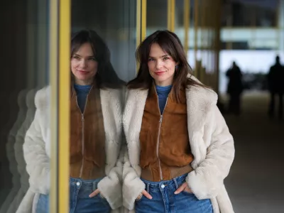  - 23.01.2026. - Tina Vrbnjak, slovenska gledali&scaron;ka in filmska igralka, prejemnica nagrade Pre&scaron;ernovega sklada.//FOTO: Bojan Velikonja