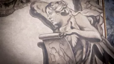 31 January 2026, Italy, Rome: An angel bearing a striking resemblance to Italian Prime Minister Giorgia Meloni is pictured in the recently restored Basilica of San Lorenzo in Lucina. Photo: Alessandro Serrano/AGF via ZUMA Press/dpa