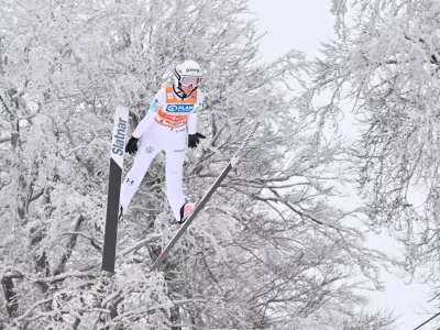 31 January 2026, Hesse, Willingen: Slovenia's Nika Prevc competes in the women's Large Hill competition of the FIS Ski Jumping World Cup FIS Ski Jumping World Cup in Willingen. Photo: Swen Pf&ouml;rtner/dpa