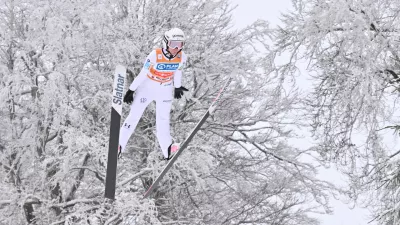 31 January 2026, Hesse, Willingen: Slovenia's Nika Prevc competes in the women's Large Hill competition of the FIS Ski Jumping World Cup FIS Ski Jumping World Cup in Willingen. Photo: Swen Pf&ouml;rtner/dpa