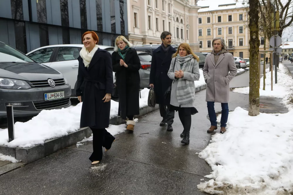 Levica in Vesna13.01.2026 - Delovno kosilo pri predsedniku vlade Robertu Golobu. PEN KlubFoto: Luka Cjuha