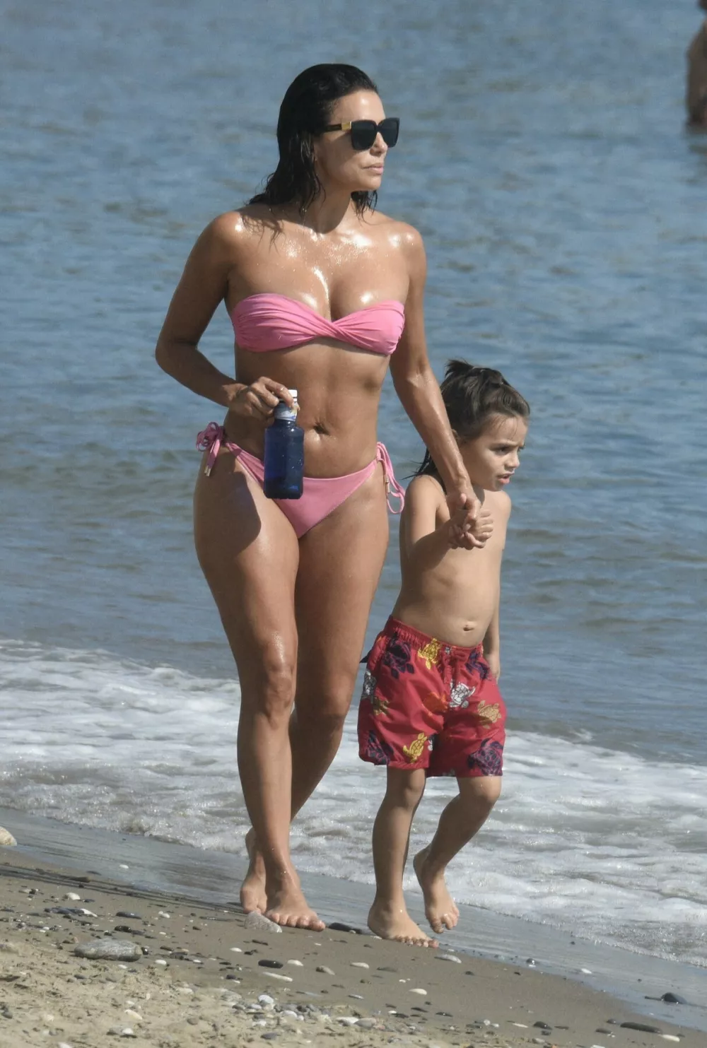 EXCLUSIVE: **FILE IMAGES** Eva Longoria has fled 'dystopian' America and warned that if Donald Trump 'keeps his promises' the US will be a 'scary place' to live., Longoria, 49, who campaigned hard for Kamala Harris to win the presidential election, says she is 'privileged' to now be living in Mexico and Spain with her family. Breaking her silence on the disappointment of Trump winning the 2024 White House race, she said, "The shocking part is not that he won...It's that a convicted criminal who spews so much hate could hold the highest office," the Hollywood multi-hyphenate told Marie Claire magazine, The Texas born actress, who has spent her 'whole adult life' in California, has revealed that the American 'chapter in my life is done now. The Desperate Housewives actress and her producer husband Jos&eacute; Bast&oacute;n, a native of Mexico, have been living abroad with their six-year-old son Santiago while she works on the her CNN miniseries Searching for Spain - a follow up to last year's Searching for Mexico.14 Nov 2024,Image: 934321363, License: Rights-managed, Restrictions: NO Spain, Unknown Country, Model Release: no, Pictured: Eva Longoria