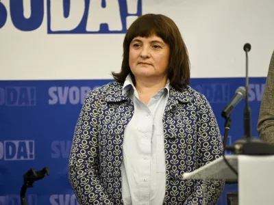 Gibanje SvobodaTamara Vonta- 6.04.2024 &ndash; 1. festival SVOBODE, Zbilje.  //FOTO: Nik Erik Neubauer