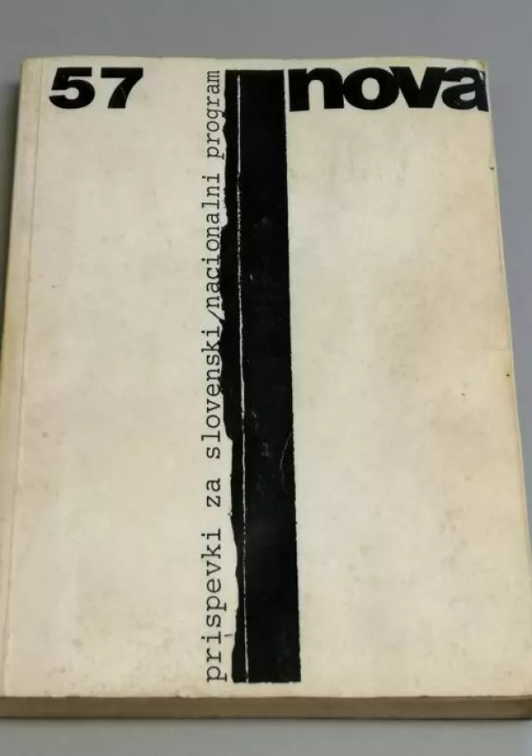 Originalna izdaja Nove revije 57 s podnaslovom Prispevki za slovenski nacionalni program, ki je kot posebna izdaja iz&scaron;la januarja 1987, in se danes prodaja na spletnem portalu Bolha.com. / Foto: Arhiv Bolha.com
