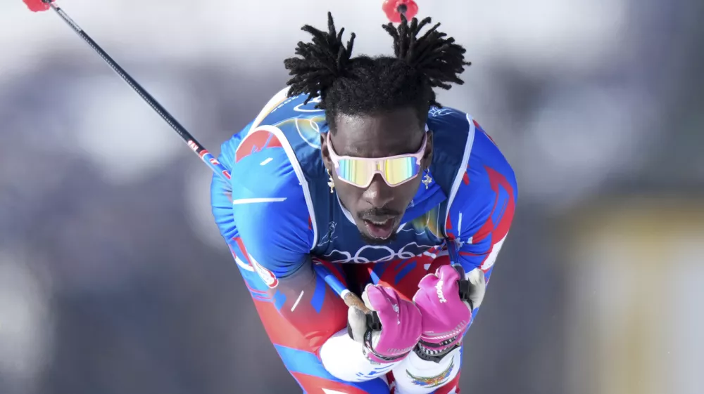 Italija, Tesero.Zimske olimpijske igre 2026.Tek na smuceh, skiatlon, moski.Haitski smucar Stevenson Savart.