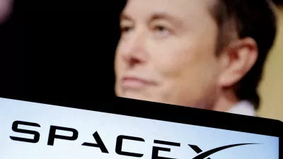 FILE PHOTO: SpaceX's logo and an Elon Musk photo are seen in this illustration created on December 19, 2022. REUTERS/Dado Ruvic/Illustration/File Photo
