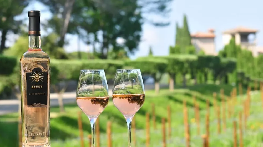 Vino v steklenici z ostrimi robovi. F chateauberne-vin.com