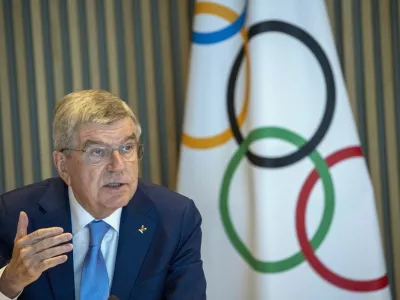 International Olympic Committee (IOC) President Thomas Bach attends the opening of the Executive Board meeting at the Olympic House in Lausanne, Switzerland, March 28, 2023. REUTERS/Denis Balibouse
