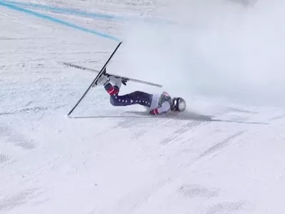 Padec Lindsey Vonn, ki je končal njene olimpijske sanje. 