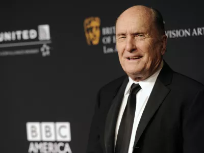 FILE - Robert Duvall arrives at the BAFTA Los Angeles Britannia Awards in Beverly Hills, Calif., on Oct. 30, 2014. (Photo by Chris Pizzello/Invision/AP, File)