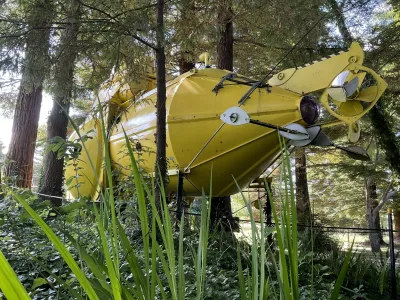 The Beatles-themed Yellow Submarine Airbnb in Marton, Manawatu-Wanganui, New Zealand. // A couple have built a Beatles-themed Yellow Submarine Airbnb - and even John Lennon's family have come to stay. Keith Lovelock and his wife Jen built the submarine - and turned it into one of the quirkiest holiday stays 's in the world. The whole rental is dotted with references to nautical travel and the Beatles -and even comes with a John Lennon-inspired mannequin. The accommodation in Marton, Manawatu-Wanganui, New Zealand is deemed by Airbnb as one of the quirkiest places to stay. Photo released 11/01/2026,Image: 1065229121, License: Rights-managed, Restrictions: Editorial use, commercial use may require additional licenses. We don't use AI to make images which could be mistaken for news photos. AI use will be clearly indicated. Supplied on condition you ensure personal data is processed in compliance with UK GDPR, Model Release: no