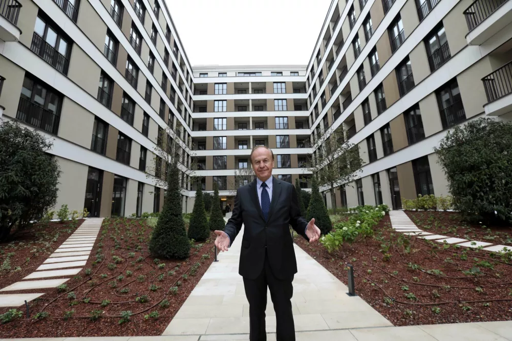 snovalec in investitor projekta Jože Anderlič - 18.10.2023 - Poslovno stanovanjski kompleks palača Palais & Villa Schellenburg (nekdanji Kolizej) - voden ogled pred uradnim odprtjem, Župančičeva ulica 55 v Ljubljani  //FOTO: Tomaž Skale / Foto: Tomaž Skale