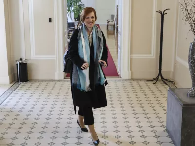 Asta Vrečko- 30.01.2024 &ndash; srečanje o dolgoročni rabi jedrske energije v Sloveniji, ki ga pripravlja predsednik vlade Robert Golob, udeležila se ga bo predsednica republike Nata&scaron;a Pirc Musar, med povabljenimi pa so tudi predsednica DZ Ur&scaron;ka Klakočar Zupančič, predsednik DS Marko Lotrič, predsedniki parlamentarnih strank ter poslanca madžarske in italijanske narodne skupnosti //FOTO: Jaka Gasar