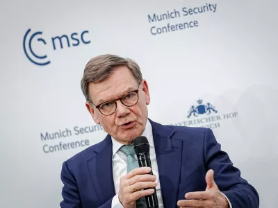 14 February 2026, Bavaria, Munich: Johann Wadephul, German Foreign Minister, speaks at the 62nd Munich Security Conference (MSC). Photo: Kay Nietfeld/dpa