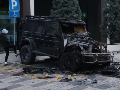 Mercedes G brabus Bogdana Ilića je povsem zgorel, policija pa je medtem že prijela osumljenca. F Pixsell