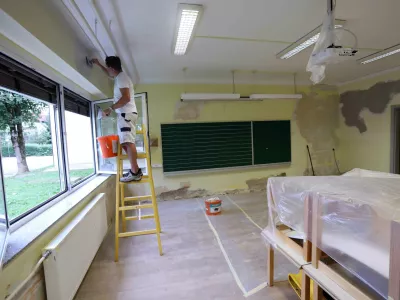 01.09.2023 - osnovna &scaron;ola Komenda Moste, prvi &scaron;olski dan, obnova po poplavahFoto: Tomaž Skale