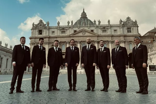 Slovenski oktet, 2022, Vatikan / Foto: Arhiv Slovenskega Okteta